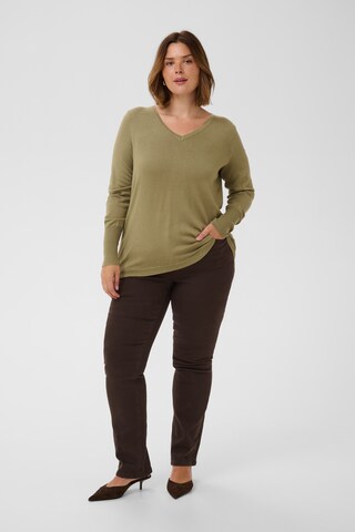 KAFFE CURVE Trui 'Lizzy' in Groen