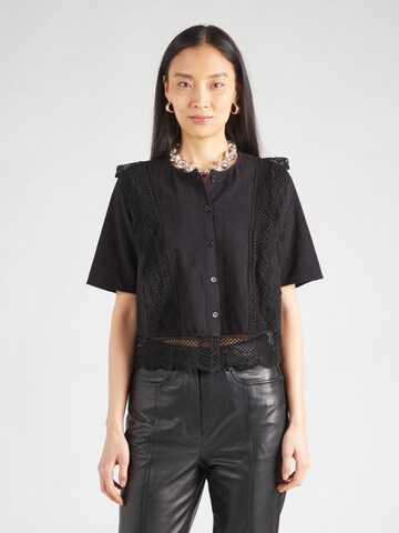 Camicia da donna 'PCSIMINNA' di PIECES in nero: frontale