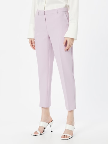 Dorothy Perkins Tapered Pleated Pants in Purple: front