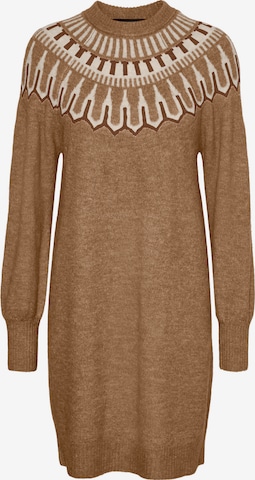 Vero Moda Petite Knitted dress 'Simone' in Brown: front