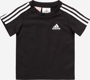 ADIDAS SPORTSWEAR Funkční tričko 'Essentials 3 Stripes' – černá: přední strana