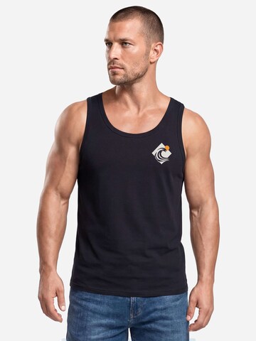 Neverless Shirt 'Wave Badge' in Black: front