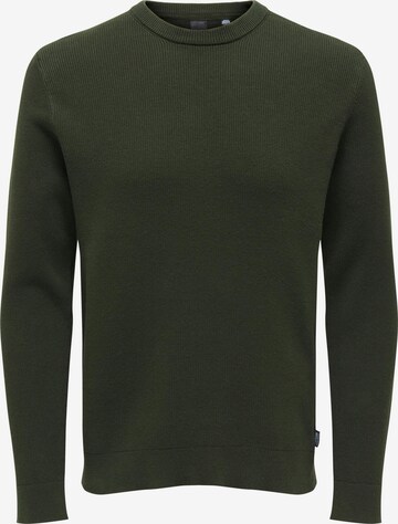 Only & Sons Sweater 'Phil' in Green: front