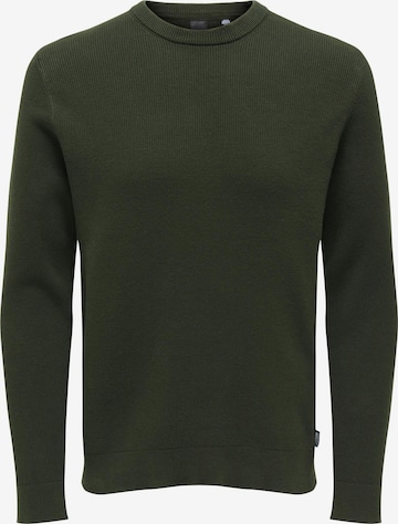 Only & Sons Sweater 'Phil' in Green: front