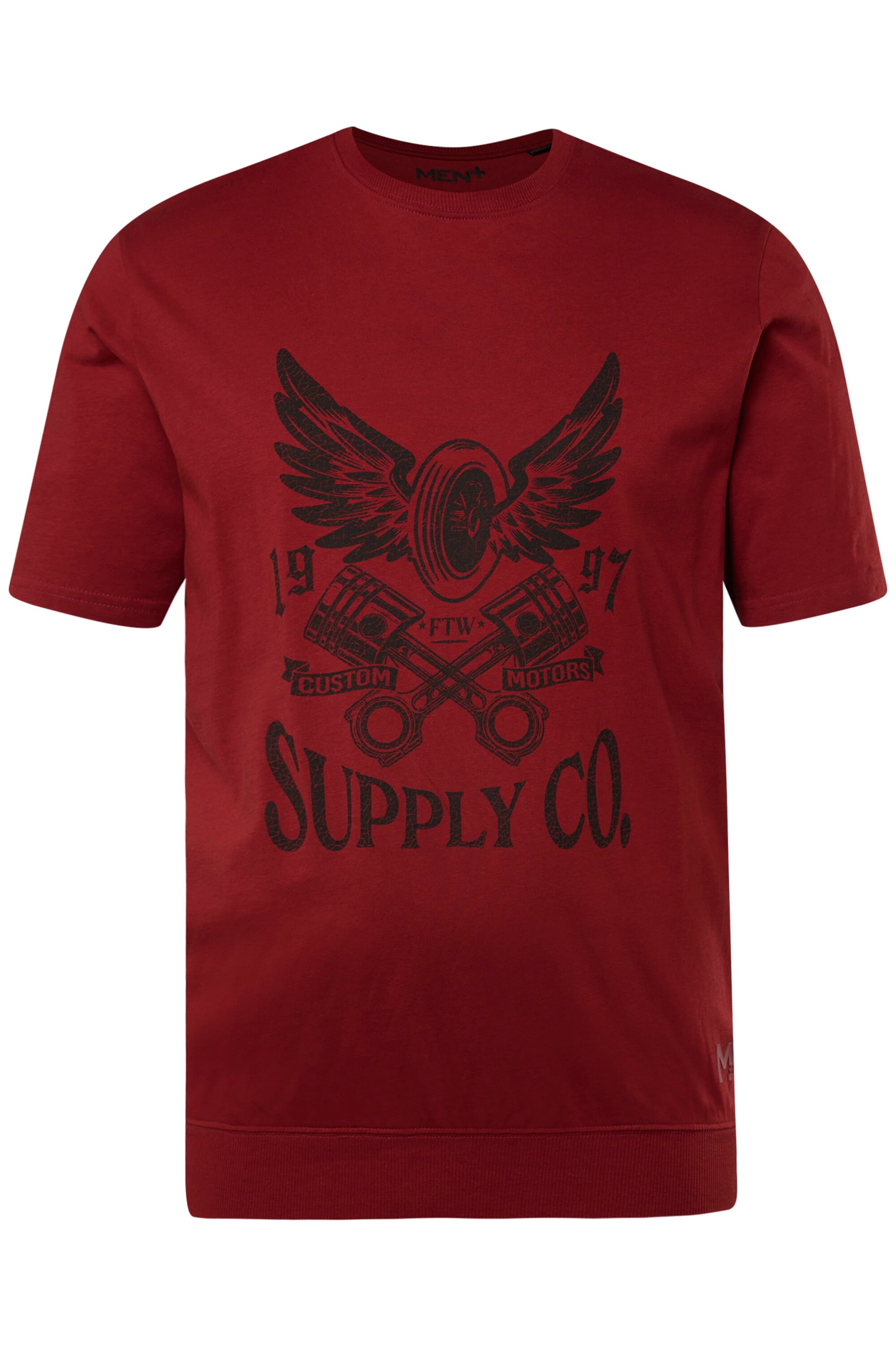 T-Shirt Men Plus en rouge : devant