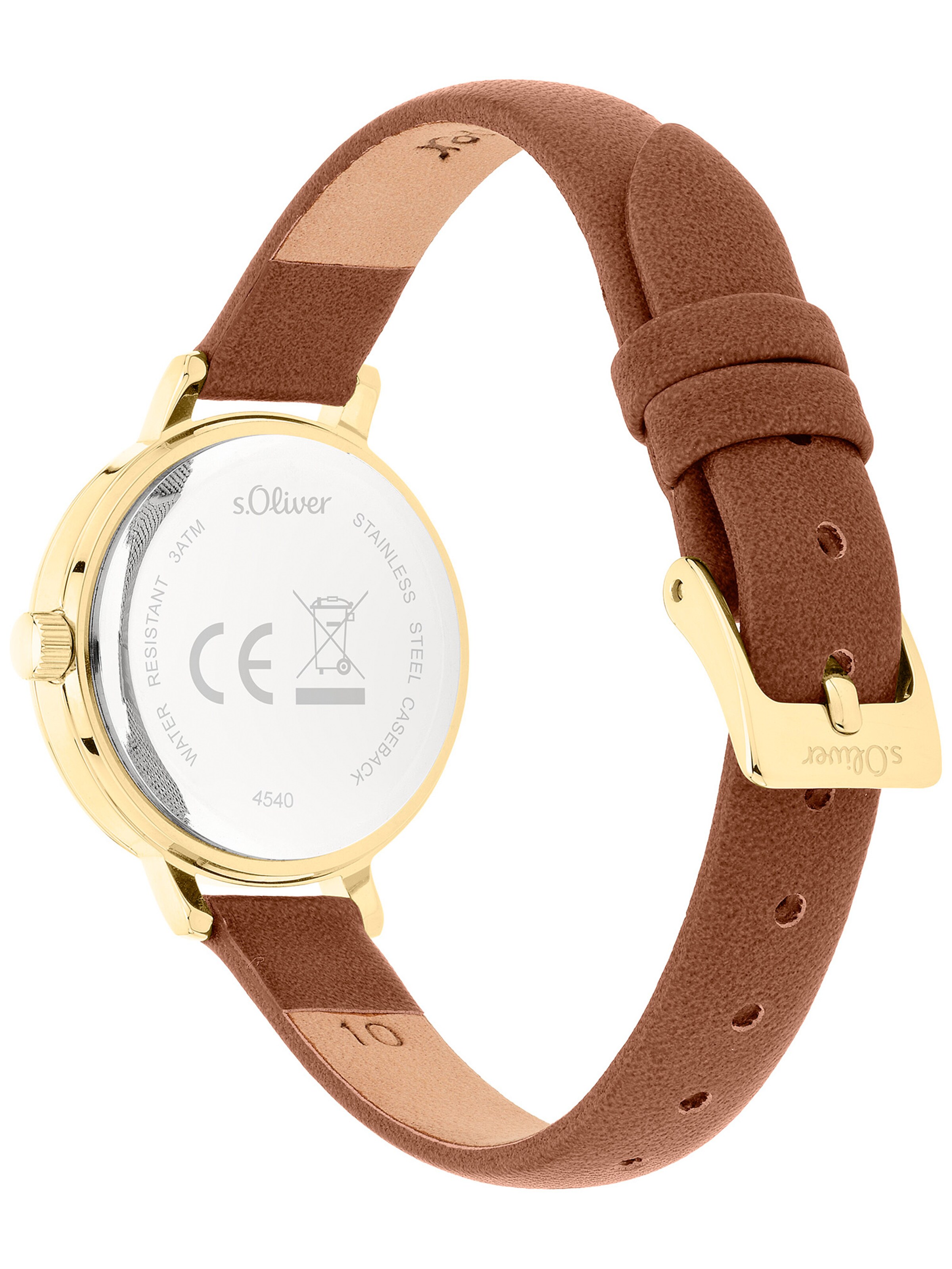 s.Oliver Analoguhr in Braun