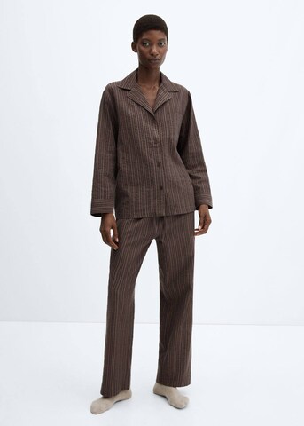 MANGO Pajama in Brown: front