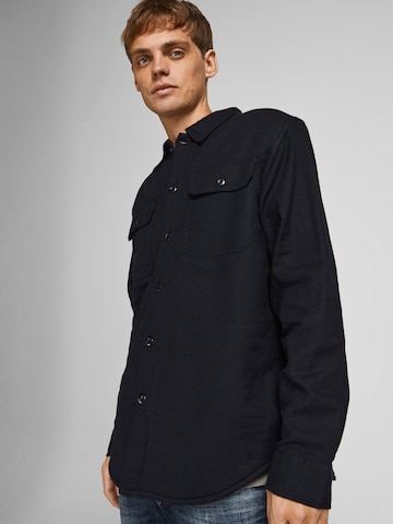 JACK & JONES Regular Fit Overshirt in Schwarz