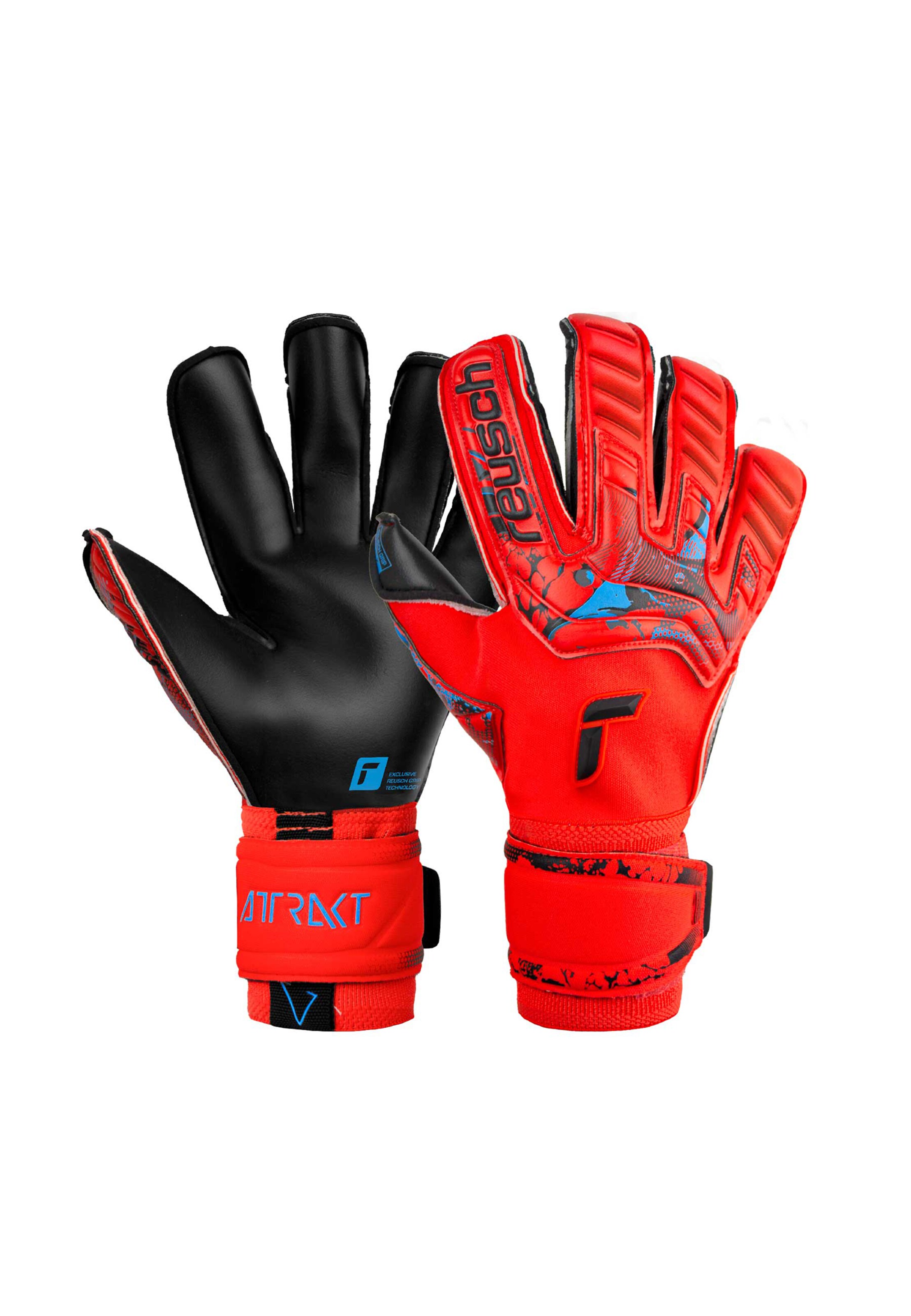 REUSCH Sporthandschoenen 'Attrakt Gold X Evolution Cut' in Rood: voorkant