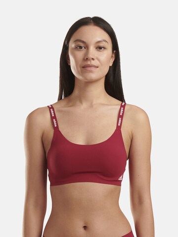 ADIDAS SPORTSWEAR Bralette Sports Bra ' SCOOP LOUNGE BRA ' in Red: front