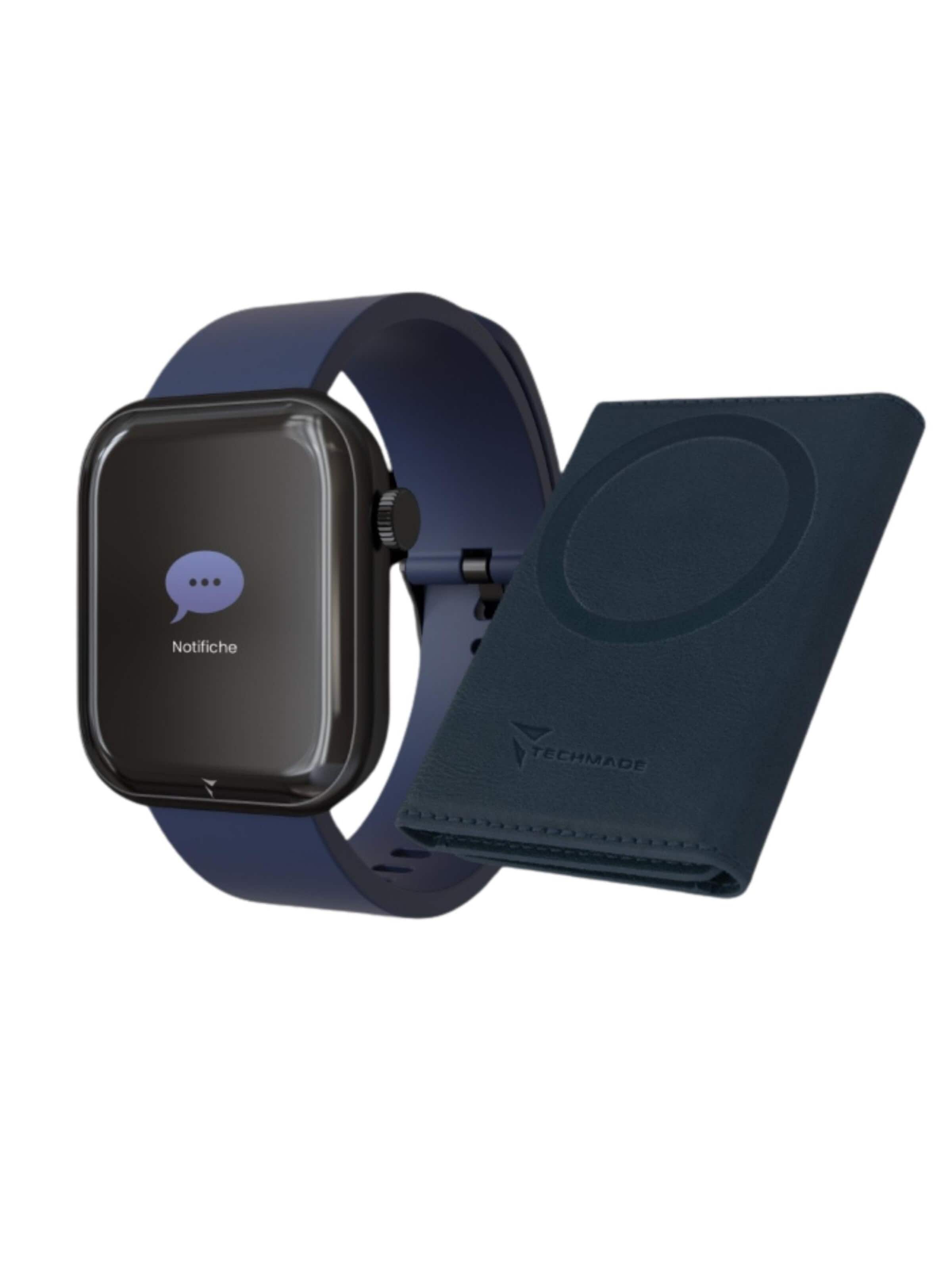 Techmade Digital Watch in Blue: front