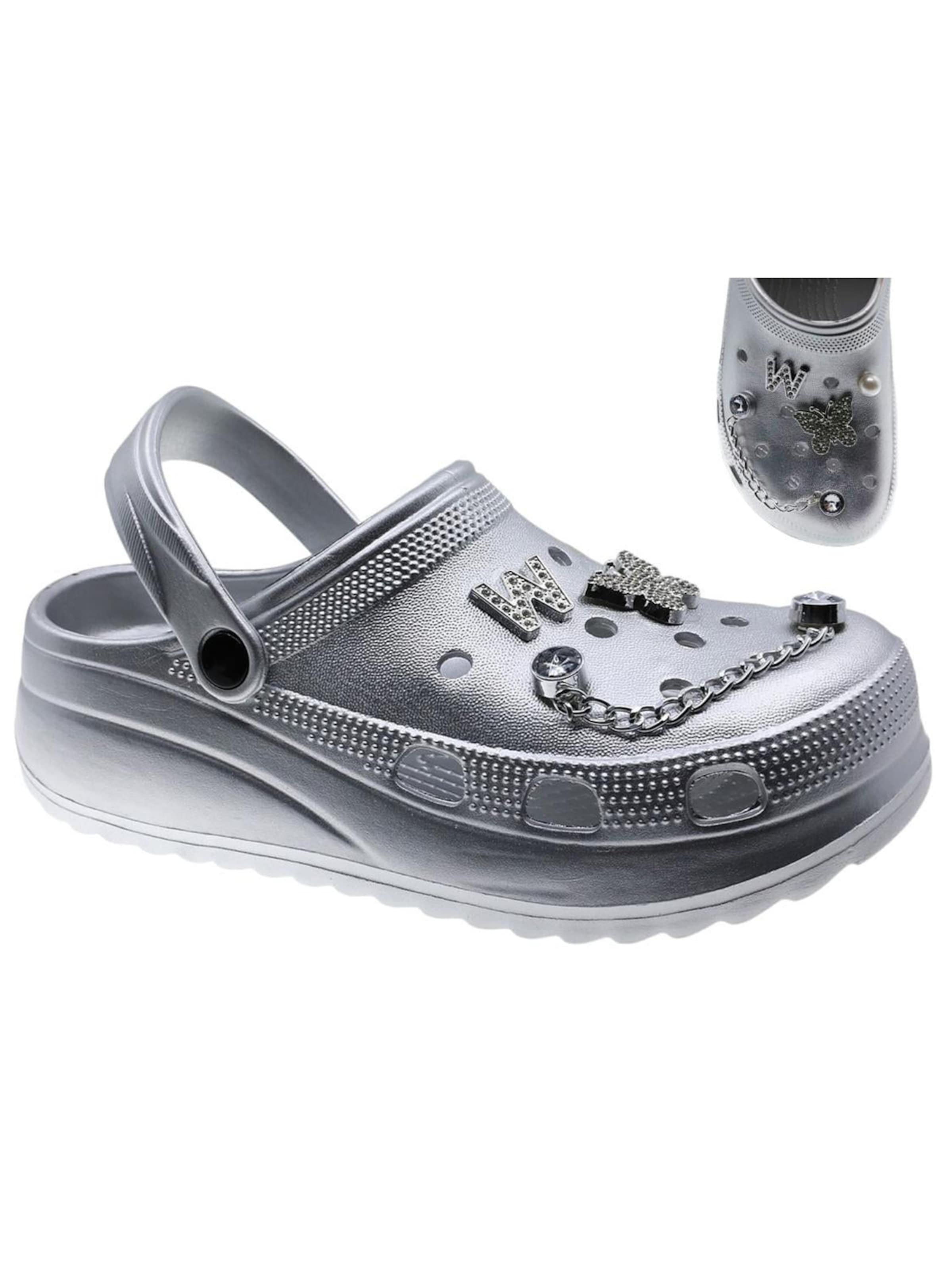 Beppi - Zuecos 'Eva' en plata: frente