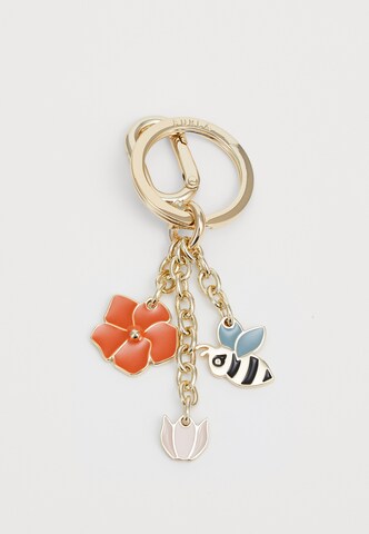 FURLA Key Ring 'BEE&FLOWERS' in Gold: front