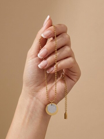Collana 'LIV Waterproof 18K Gold Plated Duo Tone Necklace – Adjustable Chain & Brushed/Sanded Stainless Steel' di DNSK Copenhagen in oro