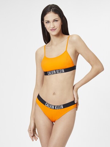 Calvin Klein Swimwear Regular Bikini Top 'Intense Power' in Orange