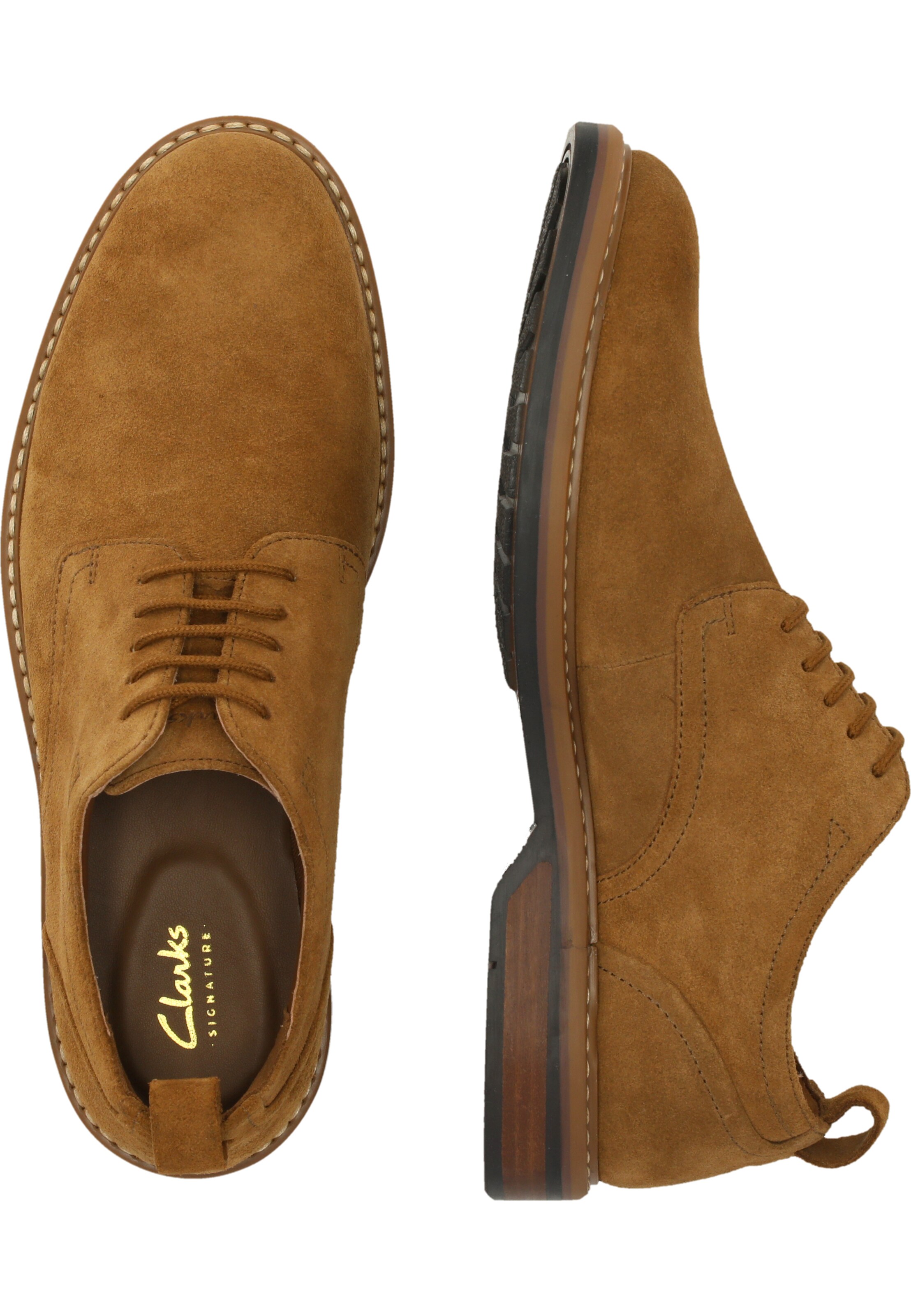 CLARKS Lace-up shoe 'Aldwin' in Brown