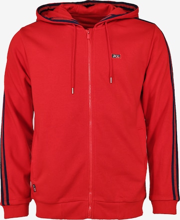 JCC Sweatvest in Rood: voorkant