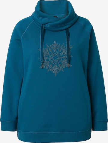 Ulla Popken Sweatshirt in Blue: front