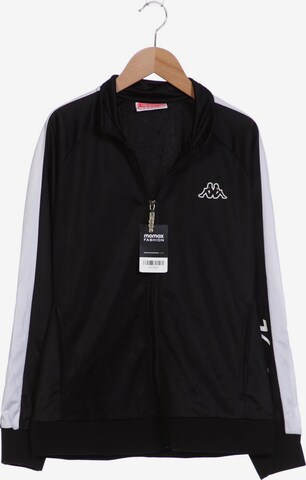 KAPPA Sweatshirt & Zip-Up Hoodie in L in Black: front