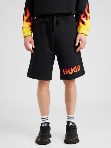 Regular Pantalon 'Dinque' HUGO en noir : devant