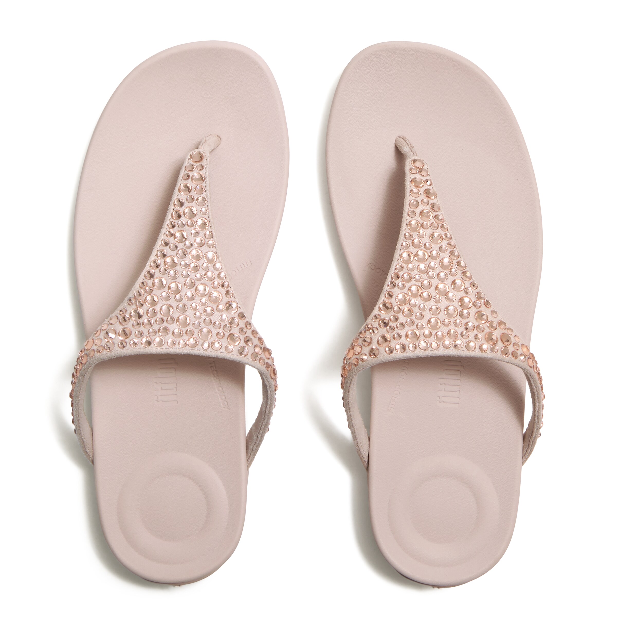 FitFlop T-Bar Sandals in Beige