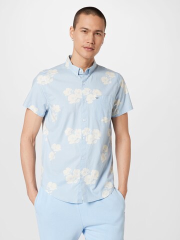 HOLLISTER Slim fit Button Up Shirt in Blue: front