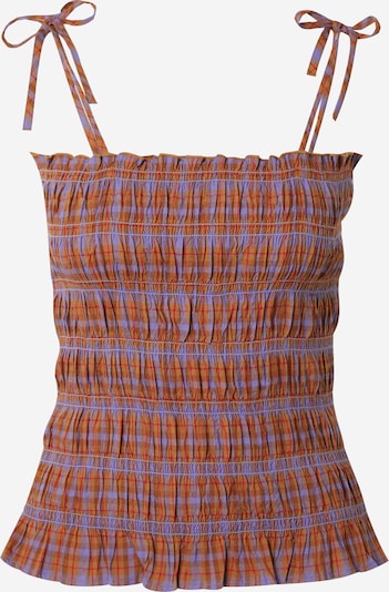 TOPSHOP Top in lila / blutrot / rostrot, Produktansicht