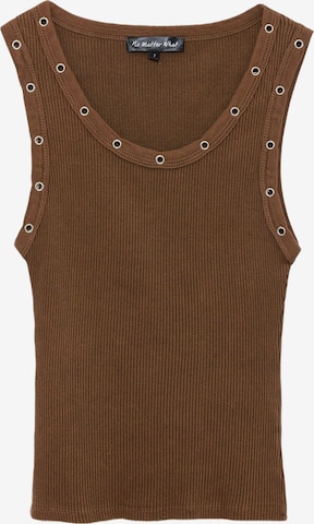 No Matter What Top in Bruin: voorkant