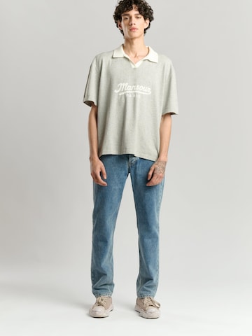 Mansour Sweatshirt 'Jacquard Knitted Polo' in Grau