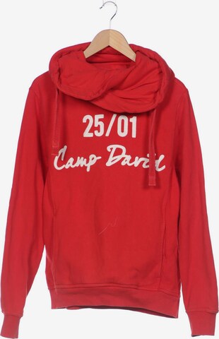 CAMP DAVID Sweatshirt & Zip-Up Hoodie in L in Red: front