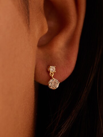 Lucardi Earrings in Gold: front