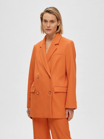 Blazer SELECTED FEMME en orange : devant