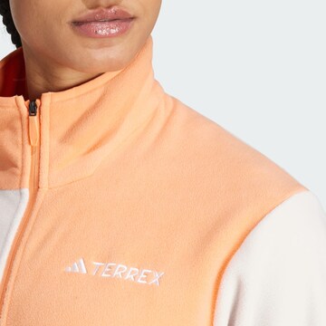 ADIDAS TERREX Athletic fleece jacket in Orange