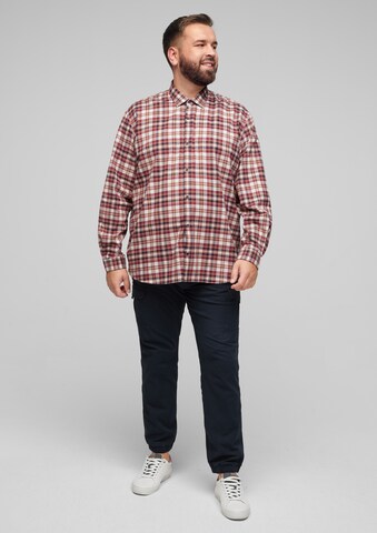 s.Oliver Men Big Sizes Regular Fit Hemd in Rot