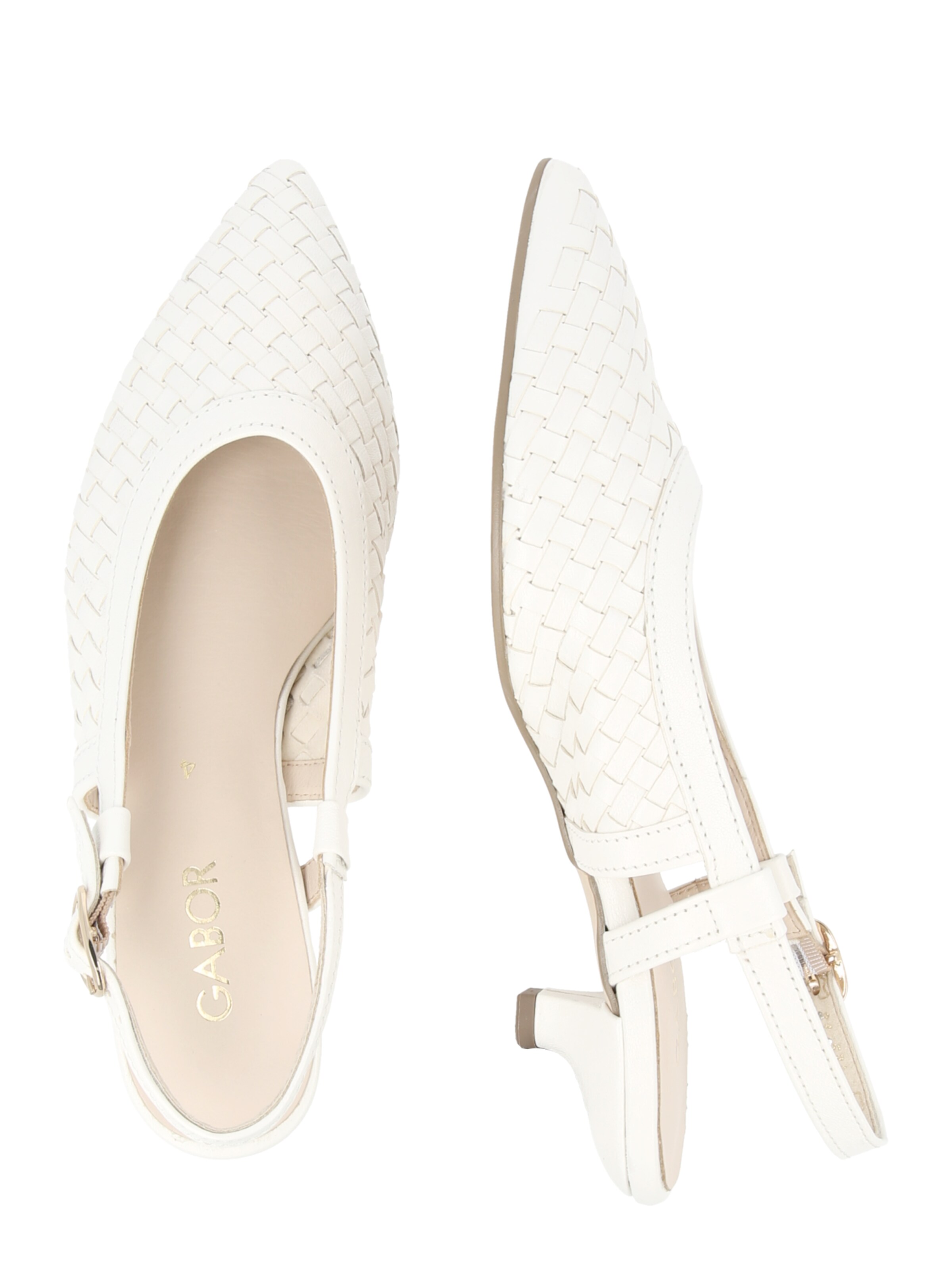 GABOR Лодочки с открытой пяткой в Белый