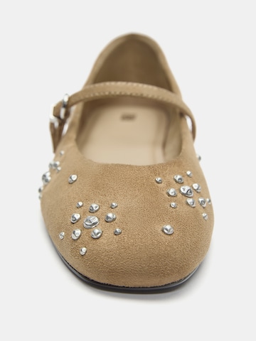 Pull&Bear Odprte balerinke | bež barva