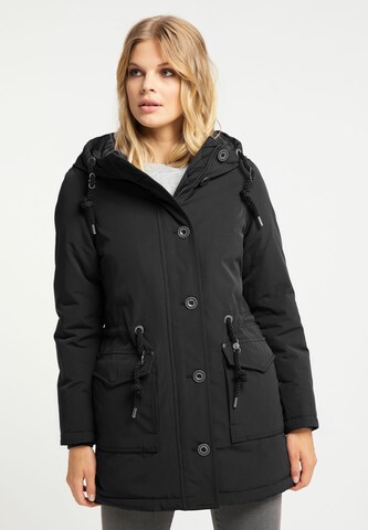 DreiMaster Vintage Winterparka in Schwarz: predná strana