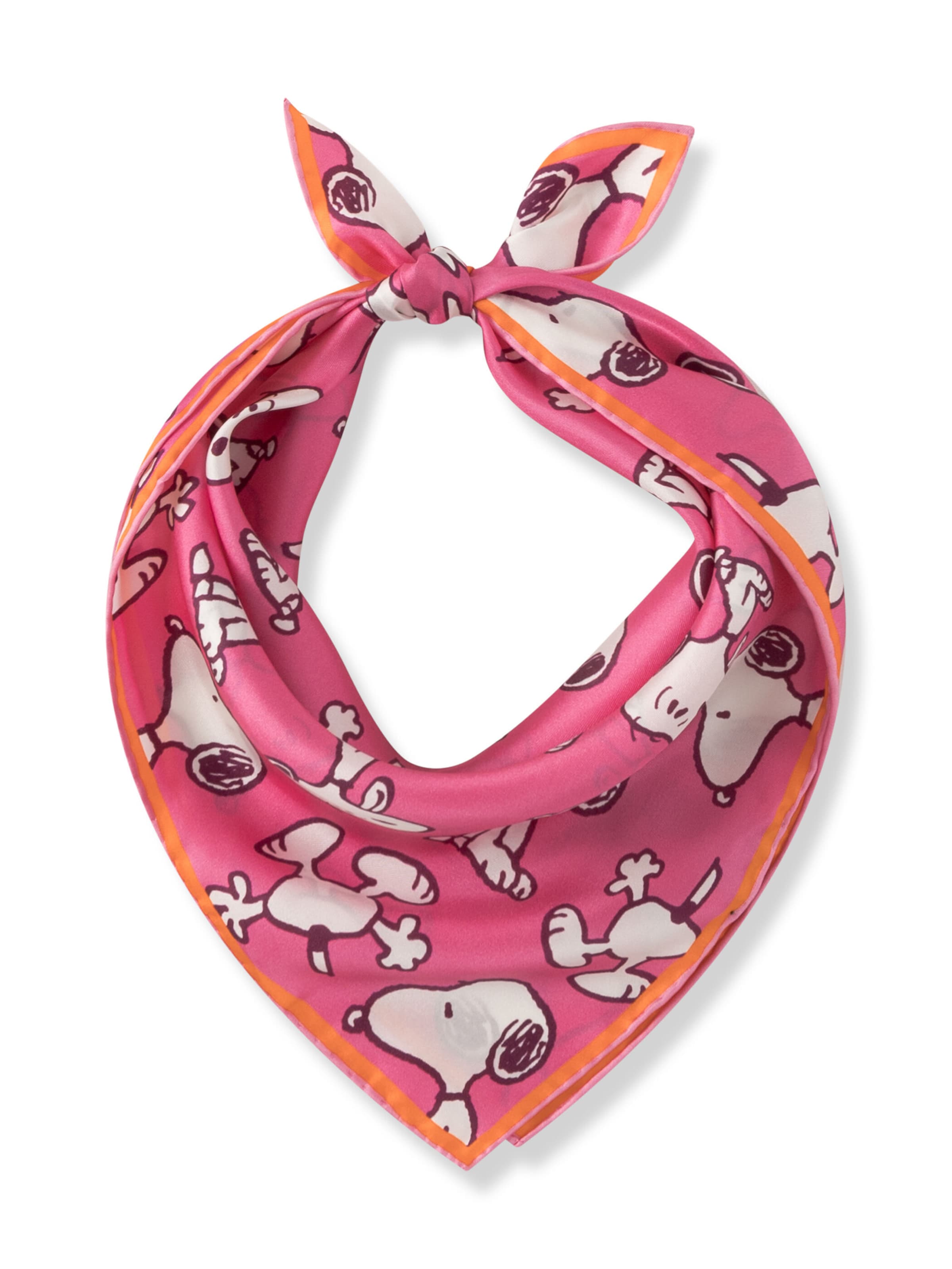 CODELLO Peanuts Nickituch aus Seide in Pink: Vorderseite