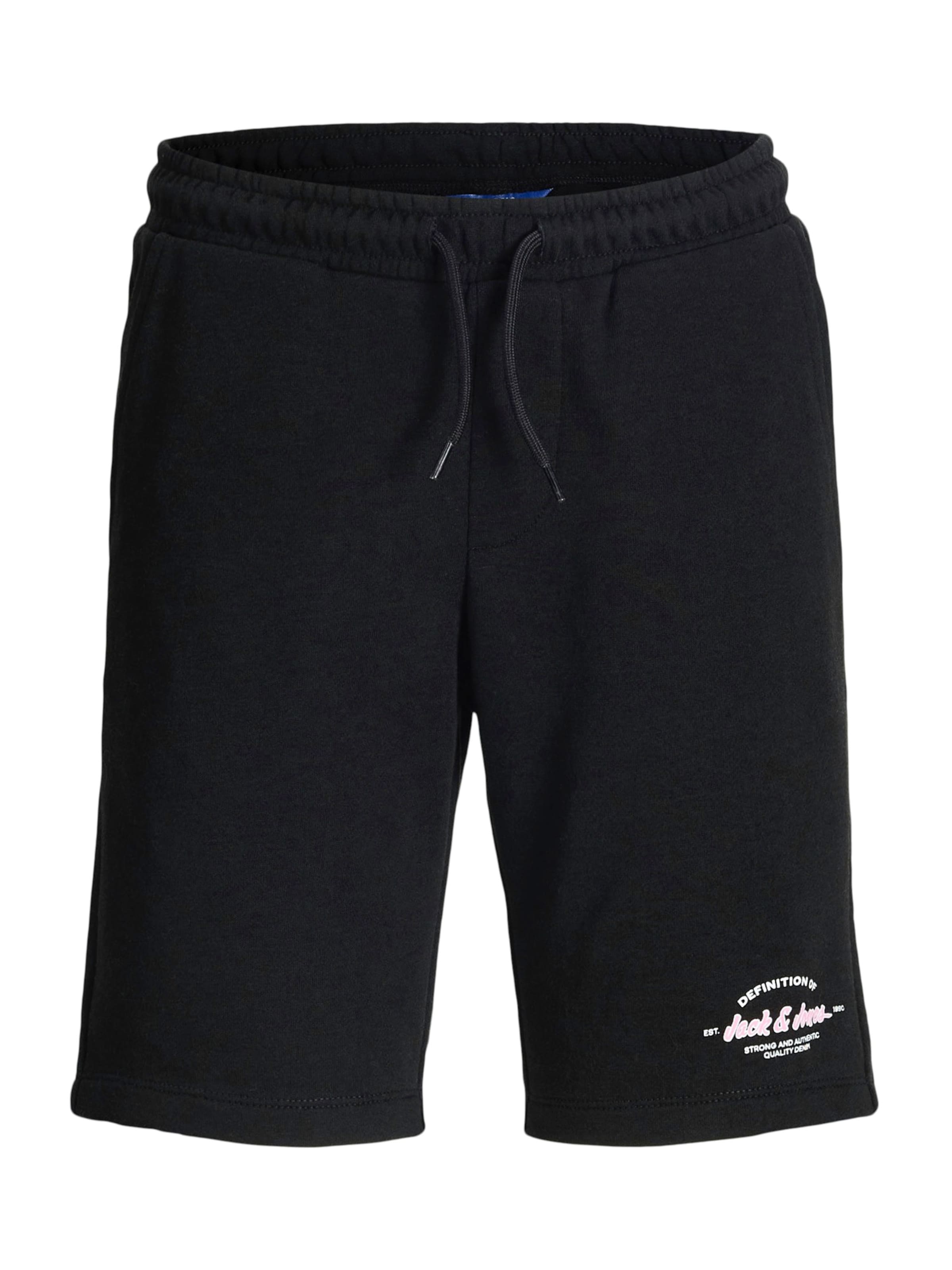 Jack & Jones Junior - regular Pantalón 'JPSTGORDON BRANDON' en negro: frente