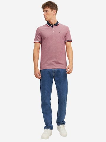JACK & JONES Shirt 'Paulos - Slim Fit' in Red