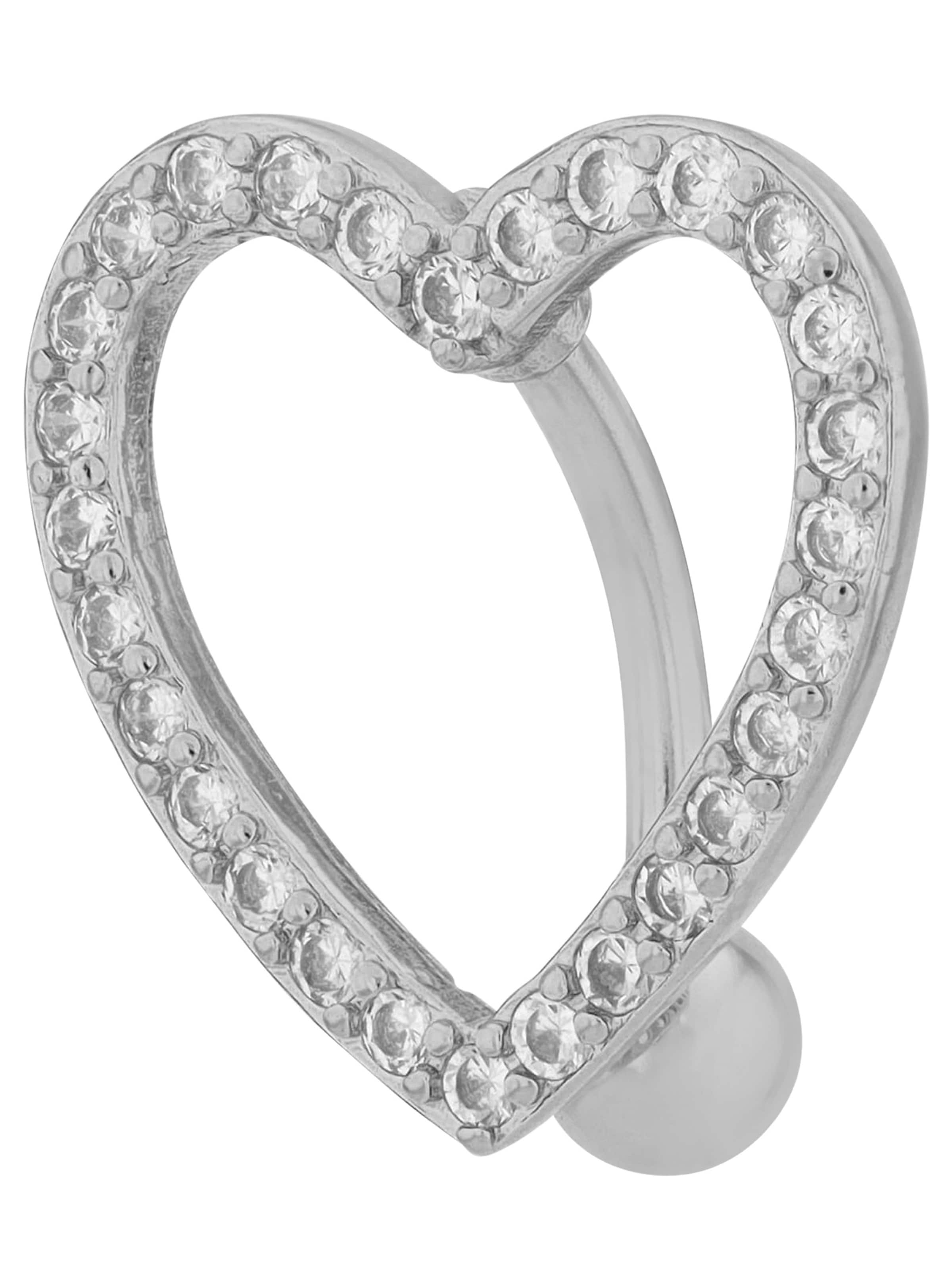 Akzent Piercingschmuck 'Zirkonia'‌‌‌‌‌‌‌‌‌‌ in Silber