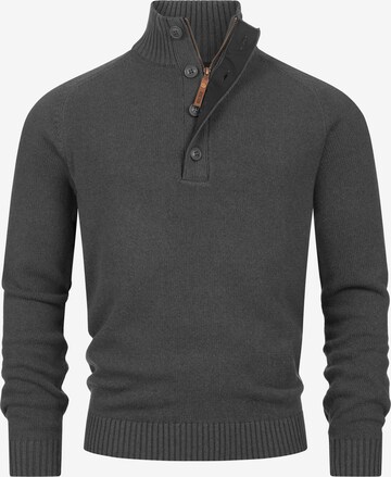 INDICODE JEANS Sweater 'Salu' in Grey: front