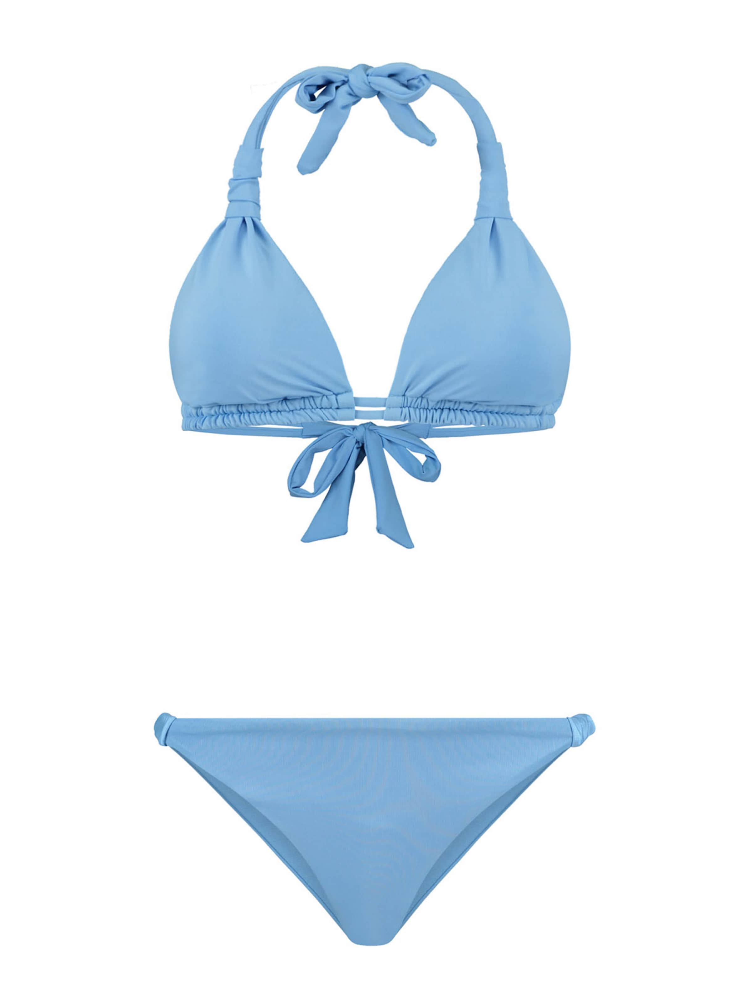 Shiwi Сутиен с триъгълни чашки Бански тип бикини 'BIBI' в синьо: отпред