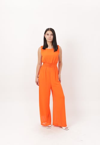 Elara Jumpsuit in Orange: Vorderseite