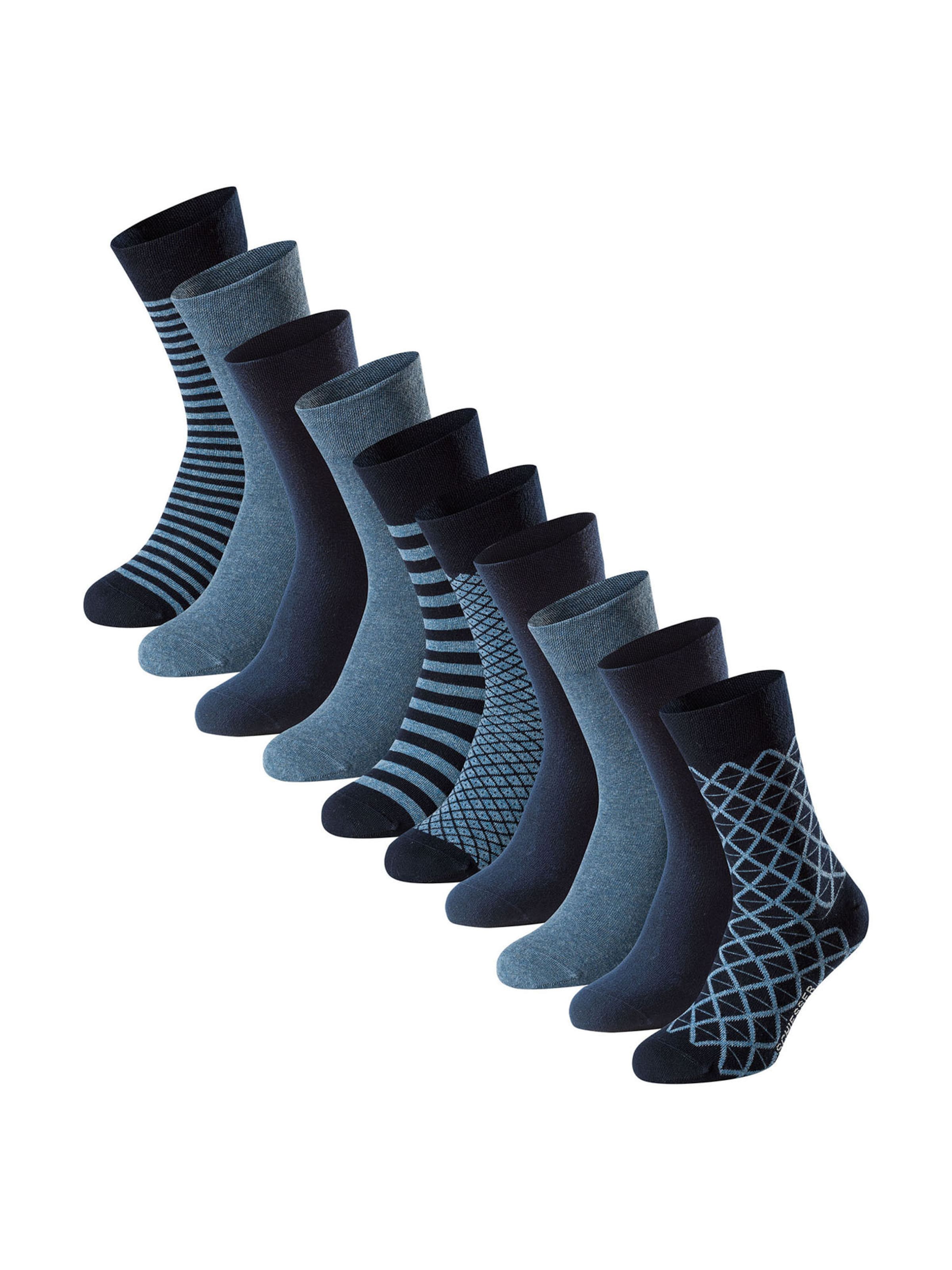 SCHIESSER Sokken ' Bluebird ' in Blauw: voorkant