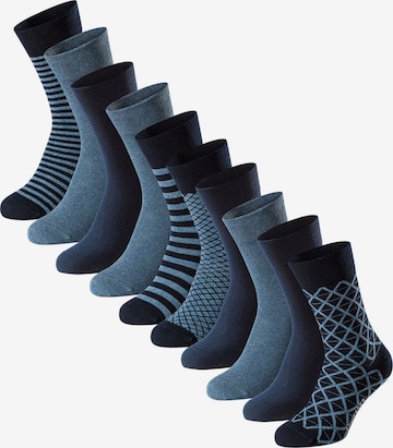 SCHIESSER Freizeitsocken ' Bluebird ' in Blau: Vorderseite
