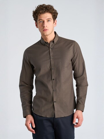 Lindbergh - Ajuste regular Camisa en marrón