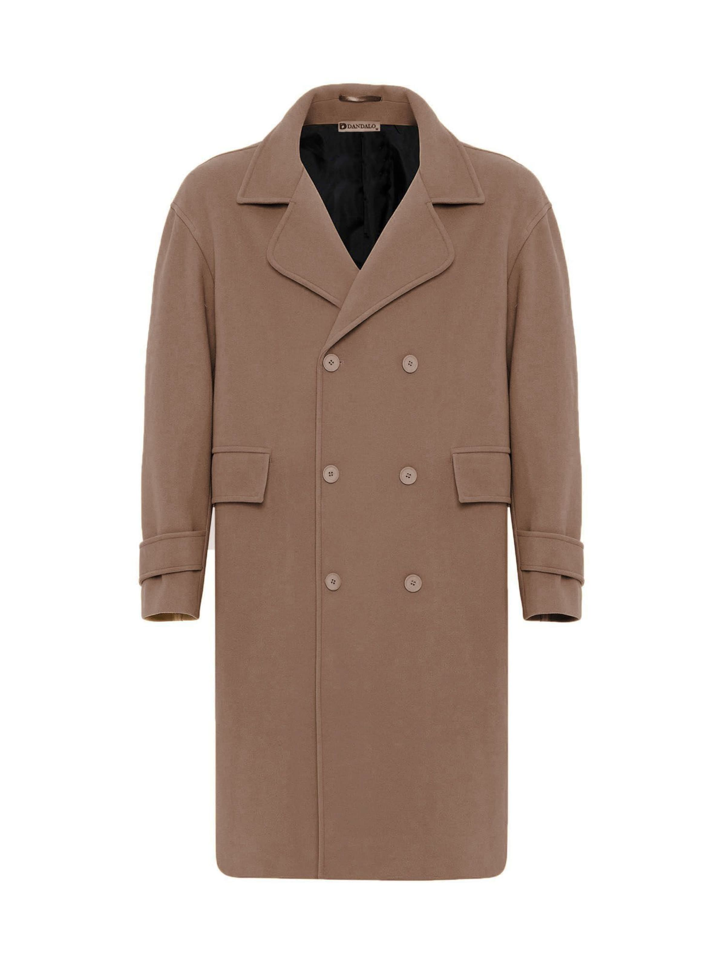 Dandalo Between-seasons coat in Brown: front