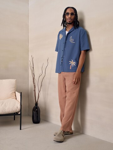 Next Regular fit Button Up Shirt in Blue