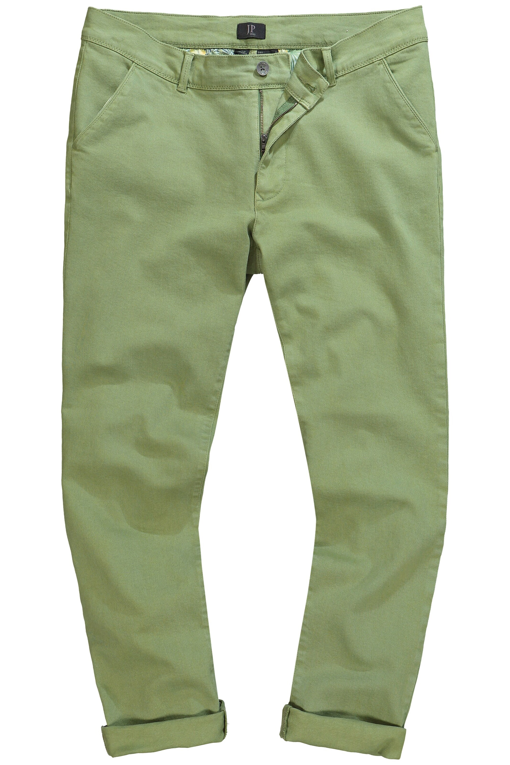 JP1880 Slimfit Chino in Groen: voorkant